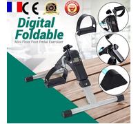 Vélo d'Appartement à Pédale Pliable AGM - Cardio Digital Fitness GYM avec Écran LCD - Mixte - Argent+Noir