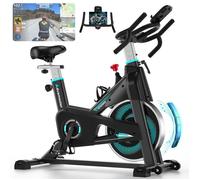 Vélo d'appartement avec app,Advamsoler vélo d'exercice silencieux avec écran LCD et support pour tablette, pour cardio maison