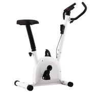 Vélo d'Appartement avec Résistance à Courroie Blanc Exercices Fitness vidaXL