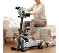 Vélo d'Appartement avec support de protection, vélo d'exercice électrique réglable avec entraînement des jambes et des bras, vélo d'exercice de rééducation physique pour les personnes âgées