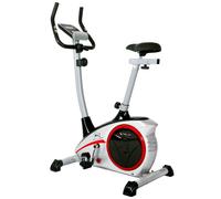 Christopeit Vélo d'appartement AL 1 – argent – frein magnétique 9 kg, 8 niveaux, écran LCD, 150 kg
