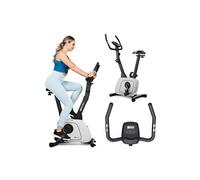Hop-Sport Vélo d'appartement connecté HS-3000H Nexon 8 niveaux de réglage de résistance magnétique, écran LCD, Bluetooth et Kinomap, charge maximale 120 kg, Gris Gris G