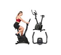 Hop-Sport Vélo d'appartement connecté HS-3000H Nexon 8 niveaux de réglage de résistance magnétique, écran LCD, Bluetooth et Kinomap, charge maximale 120 kg, Noir Noir G