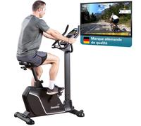 Vélo d'appartement connecté Skandika Cykling P10 - 32 niveaux de résistance - Kinomap , Zwift - Inertie 10 kg - 13 programmes