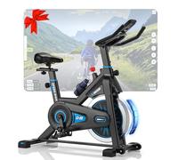 Vélo d'Appartement, DMASUN Vélo d'Intérieur Magnétique Silencieux, Résistance à Ajustement Continu, APP & Écran LCD, Cardio à Domicile, Guidon et Siège Réglables, Porte-bouteille d'eau, Capacité 180kg