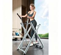 Vélo d'appartement elliptique pliable - Double entraînement cardio pour la maison et le bureau - Design compact pour cardio fitness et musculation