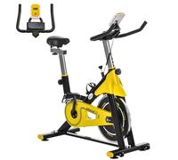 Vélo d'appartement HOMCOM Fitness avec écran LCD multifonction, selle et guidon réglables