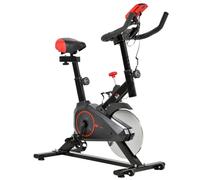 Vélo d'appartement HOMCOM, vélo de fitness avec écran LCD et capteur de fréquence cardiaque