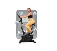 Hop-Sport Vélo d'appartement HS-4000H Grant avec Résistance à 16 Niveaux, Écran LCD et Siège Réglable, Vélo de Fitness Magnétique Peu Encombrant Pour la Maison Noir / Doré G