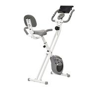 HomCom Vélo d'appartement magnétique pliable selle réglable écran LCD Gris