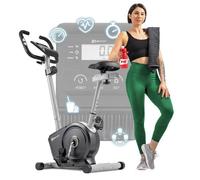 Hop-Sport Vélo d’appartement HS-2050H Sonic - Système de Résistance Magnétique de 7 kg - Max. 120 kg - Vélo Dimensions compactes - Réglable (Argent) Argent