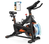 Vélo d'Appartement Magnétique MERACH, 16 niveaux, Bluetooth, Carte Interactive et Jeux de l' APP Exclusive,136 kg, Air Amortissant