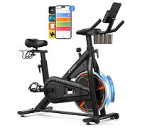 Vélo D'appartement Magnétique Merach, Volant D'inertie 8 Kg, 8 Niveaux De Résistance, Écran Lcd, App Compatible, Charge 150 Kg, Silencieux Noir