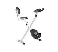 HOMCOM Vélo d'appartement pliable vélo de fitness vélo d'intérieur 8 niveaux de résistance magnétique avec dossier selle réglable écran LCD multifonction capteur fréquence cardiaque noir