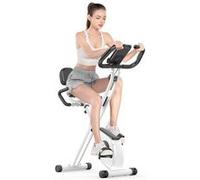 Vélo d'appartement GENERIQUE Vélo d'appartement Pliable - HOME FITNESS CODE - Résistance réglables - Entraînement Gym - Blanc