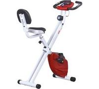 Vélo d'appartement pliable - collaboration Aosom.fr x FFHandball - 8 niv. résistance magnétique réglable - rouge Rouge G