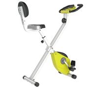 Vélo d'appartement pliable HOMCOM - 8 niveaux de résistance magnétique - Jaune
