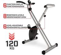 Vélo d'Appartement Pliable LCD 8 Niveaux Résistance Fitness
