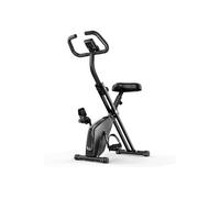 Vélo d'appartement pliable, Roue d'inertie de 2,5 kg, 8 résistances avec capteur de fréquence cardiaque, Noir