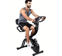 Vélo d'Appartement Pliable, Vélo d'exercice avec Moniteur LCD, Velo d Appartement Silencieux et Confortable, Rangement Pliable