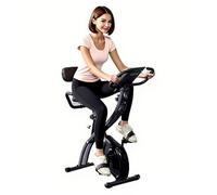 Vélo d'appartement Pliable, Vélo d'exercice magnétique avec écran LCD et capteur de fréquence Cardiaque, Vélos D'appartement avec Bandes de résistance
