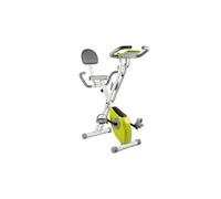 Vélo d'appartement pliable - x-bike avec dossier réglable - écran lcd avec rythme cardiaque - vélo d'exercice d'intérieur vert