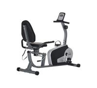 HOMCOM Vélo d'appartement, vélo couché magnétique avec 8 niveaux de résistance réglables, avec écran lcd, poignées de fréquence cardiaque et roues, capacité de charge de 110 kg