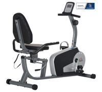 Vélo D'appartement Semi-Allongé Magnétique Réglable Écran Lcd - Collaboration Aosom.Fr X Ffhandball - Acier Abs Gris Noir