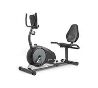 Hop-Sport Vélo d'appartement Magnétique Semi-Allongé HS-040L ROOT - Vélo d'Exercice Couché, Roue d'inertie 9,5kg; Ordi, Siège réglable, Captures de pouls (Noir/Argenté) Argenté