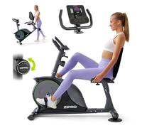 Vélo d'appartement semi-allongé ZIPRO Easy - Résistance Magnétique - 8 Niveaux - Poids max 150 kg - Capteurs de pouls