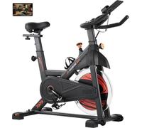 Vélo d'appartement Vélo stationnaire - Résistance magnétique - Vélo de fitness pour la maison - Design ergonomique - Idéal pour le cardio-training