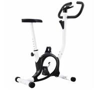Vélo d'appartement - vidaXL - Résistance à courroie - Noir - Console LCD - Réglage vertical