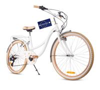 Vélo de fille 24 pouces pour la Sainte Cène avec SHIMANO 7-vitesse Souffleur blanc et beige Sun Baby