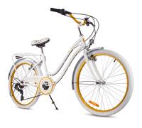 Vélo de fille 24 pouces pour la Sainte Cène avec SHIMANO 7 vitesses Heart Bike blanc or