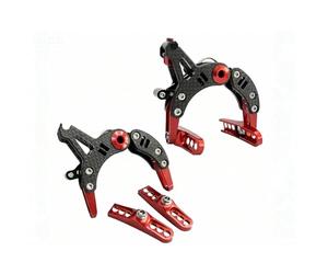Vélo de Frein à Tambour 1 paire de pinces de frein d'anneau de vélo de route, accessoires de vélo, boulon en titane en Fiber de carbone, accessoires de vélo Frein Tambour Pour Vélo Frein(A red pair)