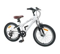 Vélo de montagne 24 pouces 6-vitesse pour les 8-12 ans - vidaXL - acier - blanc - 159 x 56 x 101 cm 7620737