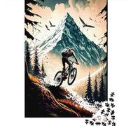 Vélo de Montagne Aventure 1000 Pièces Carton Épais Puzzle Classique Senior Jigsaw Enthusiastes Difficile Défiant Décoration Murale Pack De Valeur 38x26cm/1000pcs