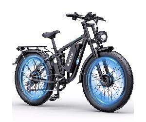 Vélo de montagne électrique Ridstar 2000 W 48 V 23 Ah avec batterie 26 pouces et gros pneus à double moteur pour adulte - E26 Pro