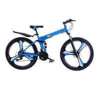 Vélo De Montagne Pliable 24"/26" À Double Suspension, 21 Vitesses, Cadre en Acier À Haute Teneur en Carbone, pour Adultes, Hommes, Femmes Et Adolescents E,24 inch