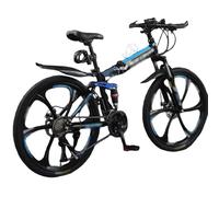 Vélo De Montagne Pliable De 24 À 26 Pouces, 21 Vitesses, avec Double Frein À Disque, Roues À 6 Rayons, Double Suspension, pour Hommes Et Femmes Adultes D,26 inch