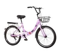 Vélo de Montagne Pliable pour Adulte, Cadre en Acier Carbone de 20/22/24/26 Pouces, avec Coussin, pour Les déplacements en Ville