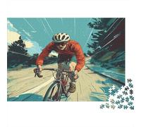 Vélo de Montagne Puzzle Adulte 1000 Pcs Casse-tête De 1000 Pièces Puzzle Durable Jeux De Puzzle StimulLes Fourmis ÉduLe chatif pour Adultes pour Toutes Les Adultes Cadeau 1000pcs (75x50cm)