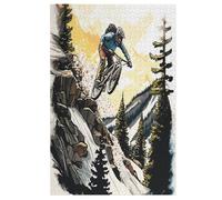 Vélo de Montagne Puzzle De 1000 Pièces pour Adultes, Adolescents Et Enfants Puzzles, Décompression Intellectuelle, Jeu Familial Amusant （78×53cm）