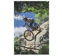 Vélo de Montagne Puzzles De 1000 Pièces pour Adultes Et Enfants Puzzle Impossible Jouets en Bois Jeu Stimulant （78×53cm）