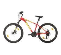Vélo de montagne tout suspendu - VIDAXL - Roue 26 pouces - 21 vitesses - Freins à disque - Rouge 38 cm