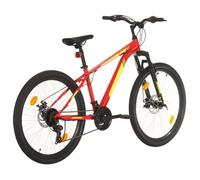 Vélo de montagne - VIDAXL - 21 vitesses - Roues 27,5 pouces - Cadre 38 cm - Rouge - Freins à disque - Cadre acier