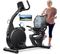 Vélo de Rééducation Semi-allongé MERACH, 8 niveaux de résistance Magnétique, écran LCD, APP connecté, Capteur Cardiaque