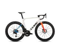 Velo de route cube litening aero c 68x slt shimano dura ace di2 12v 700 mm blanc nacre teamline 2026
