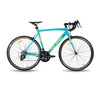 Vélo de route Hiland 28 », Cadre aluminium 700c, Vélo de ville, Freins à étrier, Unisexe, 14 vitesses, L- Vert