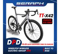 Vélo de route léger de plein carbone de bicyclette TT-X42 de style le plus récent avec des roues électriques sans fil d'ensemble de groupe de WheelTop Pearl Purple
